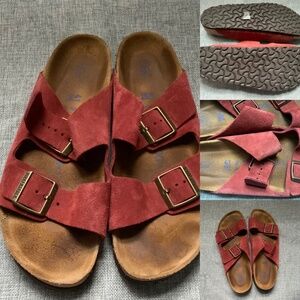Birkenstock Sandal Maroon Size 41 Narrow (10-10.5 fit)